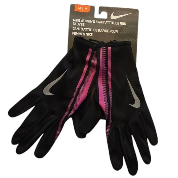 🏷️NWT Women's NIKE Swift Attitude Running Gloves sz M  -  NWT🏷️ - Picture 1 of 4